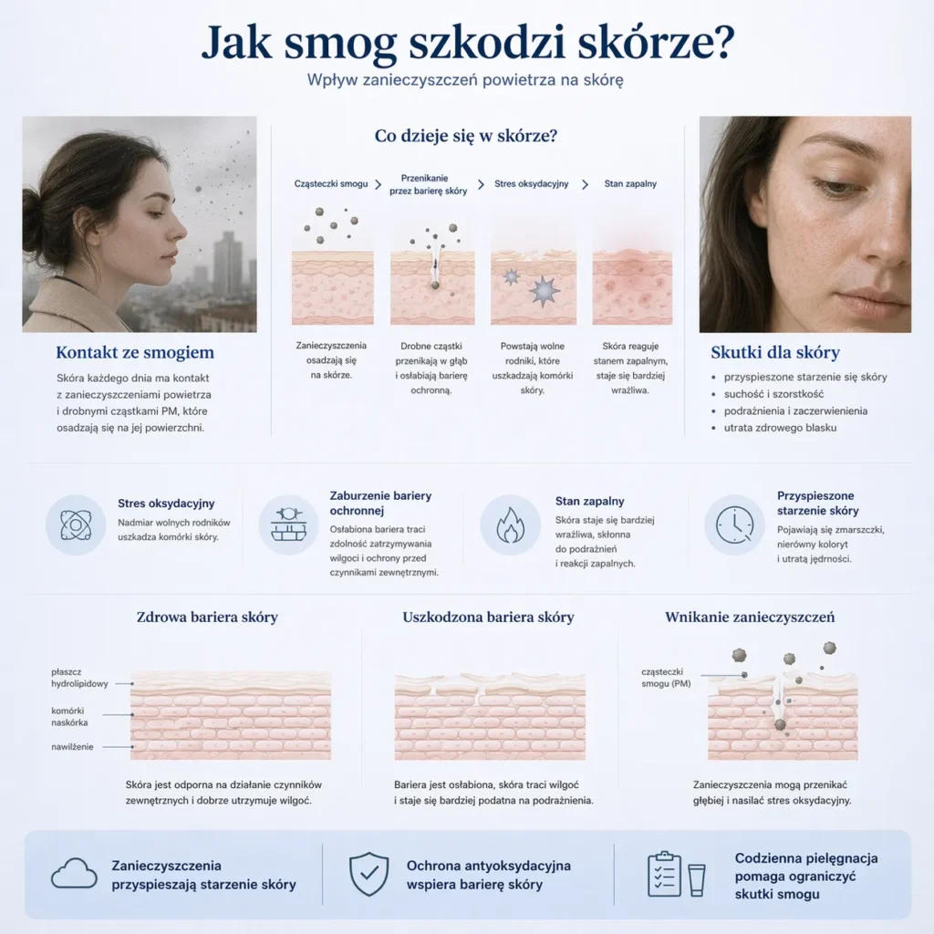 Jak smog wpływa na skórę