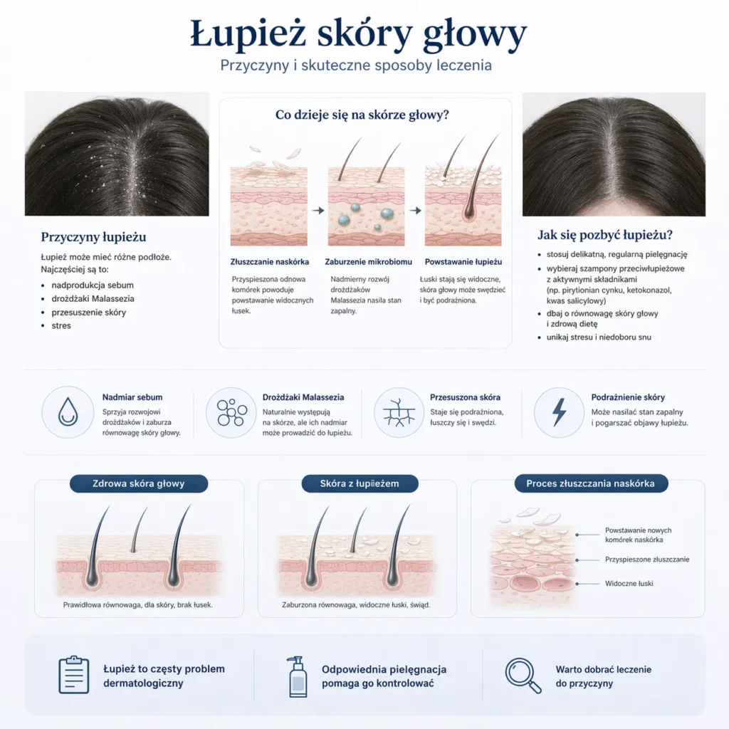 Łupież skóry głowy – przyczyny i leczenie